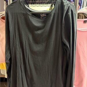 Croft & Barrow Elegant Black Long Sleeve Shirt